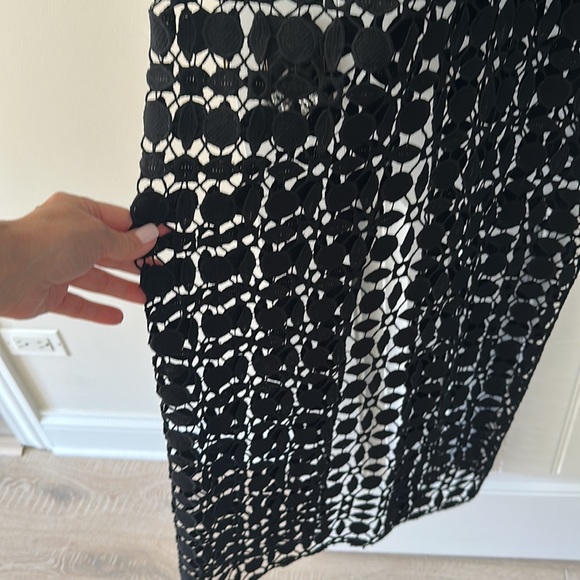 Black Nicolas brand long dress illusion with crochet - Picture 4 of 14